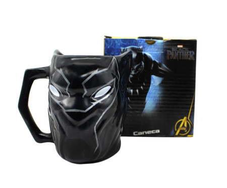 Caneca 3D Marvel Pantera Negra - 450ml