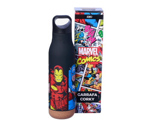 Garrafa Marvel Vingadores - 500ml, PRETO | WestwingNow