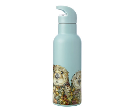 Garrafa em Inox Marini Ferlazzo Wild Planet Lontras - Azul