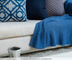 Almofada em Linho e Veludo Brunello - Azul Marinho, Azul Marinho | WestwingNow