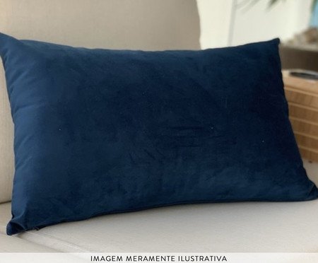 Almofada em Veludo Patracio - Azul Marinho | Westwing