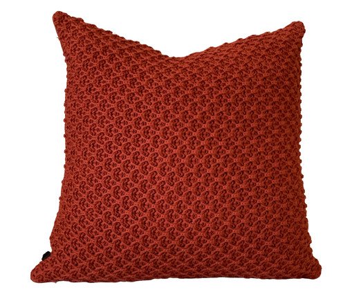 Almofada em Tricô Tramado - Coral, Coral | WestwingNow