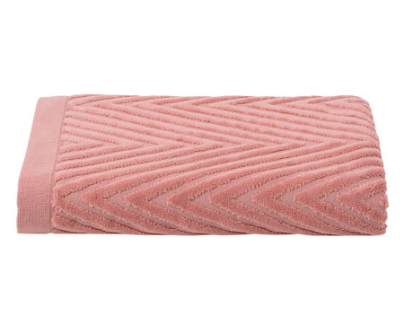 Toalha de Banho Espinha de Peixe Rosé - 460 g/m²