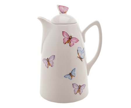Garrafa Térmica em Porcelana Borboletas | Westwing