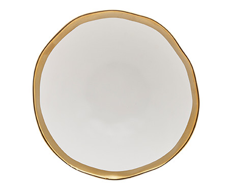 Bowl em Porcelana Dubai Branco e Dourado | WestwingNow