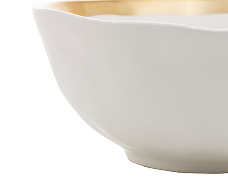 Bowl em Porcelana Dubai Branco e Dourado | WestwingNow