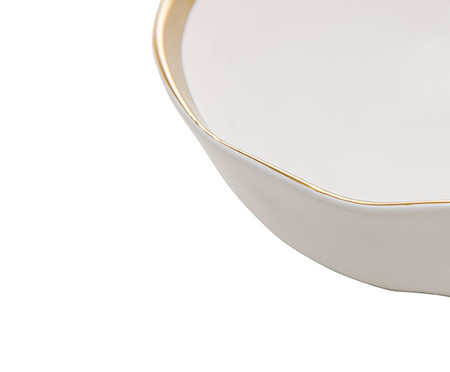 Bowl em Porcelana Dubai Branco e Dourado | WestwingNow