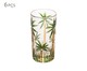 Jogo de Copos em Cristal Palm Tree Handpaint, Transparente | WestwingNow