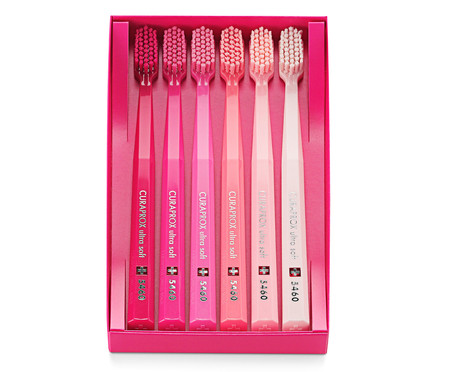 Kit de Escova de Dente Pink Edition Curaprox Ultrasoft - Rosa | WestwingNow