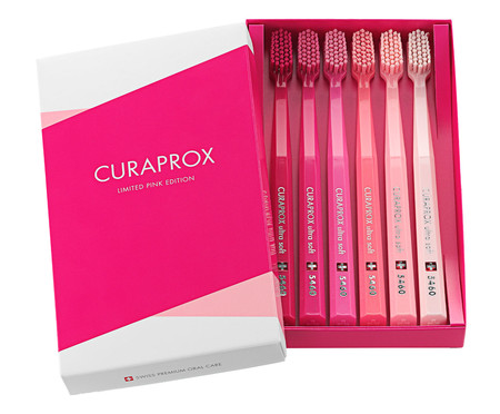 Kit de Escova de Dente Pink Edition Curaprox Ultrasoft - Rosa | WestwingNow