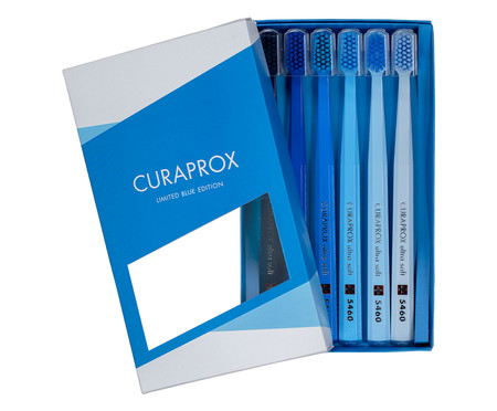 Kit de Escova de Dente Blue Edition Curaprox Ultrasoft - Azul | WestwingNow