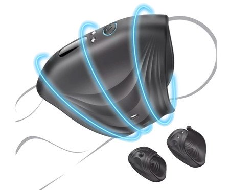 Vibrador Masturbador Masculino 10 Vibrações Power - Preto