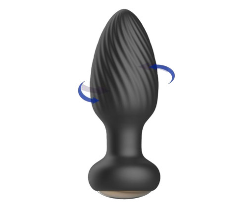 Vibrador Plug Anal 360 Twist - Preto, Preto | WestwingNow