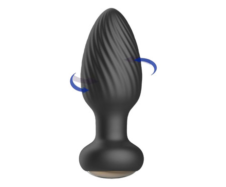 Vibrador Plug Anal 360 Twist - Preto