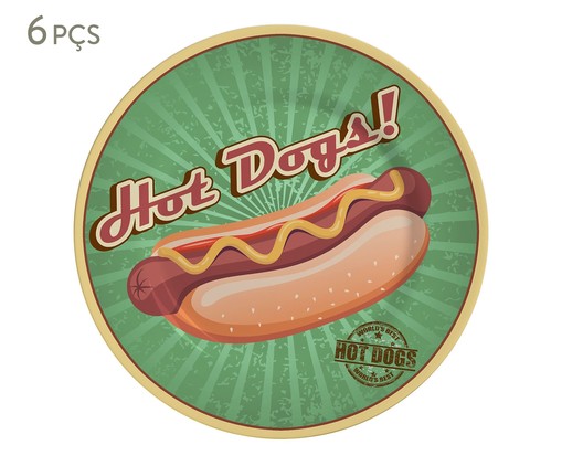 Jogo de Pratos de Sobremesa HotDog Collection I, Colorido | WestwingNow