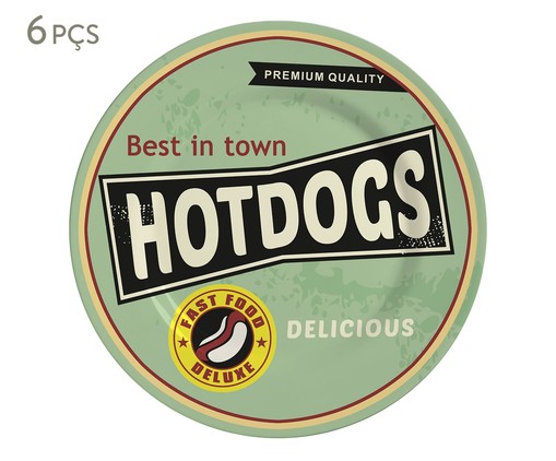 Jogo de Pratos de Sobremesa HotDog Collection, Colorido | WestwingNow