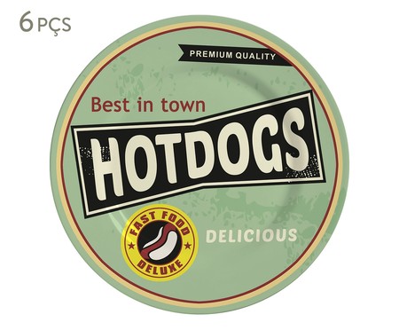 Jogo de Pratos de Sobremesa HotDog Collection | WestwingNow