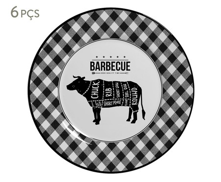 Jogo de Pratos Rasos Barbecue I