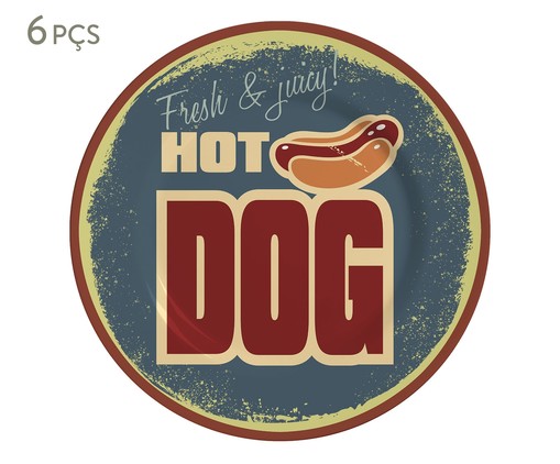 Jogo de Pratos de Sobremesa HotDog Collection II, Colorido | WestwingNow