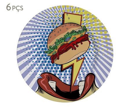 Jogo de Pratos de Sobremesa Burguer Collection I