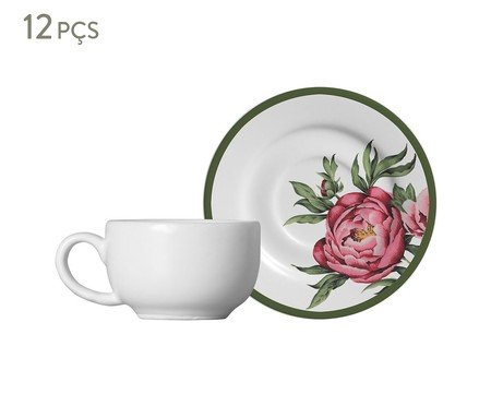 Jogo de Xícaras de Café com Pires Peony Rose | Westwing