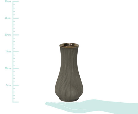 Vaso em Cerâmica Kathy - Cinza | WestwingNow