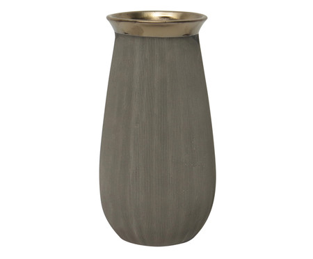 Vaso em Cerâmica Jacquelyn - Cinza | WestwingNow
