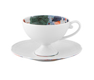 Xícara de Chá com Pires em Porcelana Duality | WestwingNow