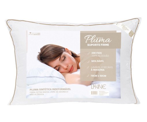 Travesseiro Pluma Firme 200 Fios - 50X70cm, Branco | WestwingNow