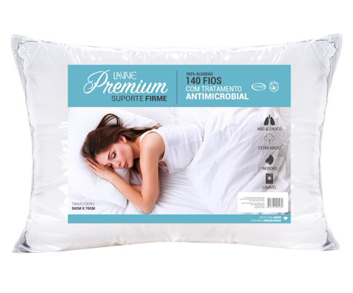 Travesseiro de Algodão Premium Firme - Branco, Branco | WestwingNow