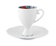 Xícara de Café com Pires em Porcelana Duality, Colorido | WestwingNow