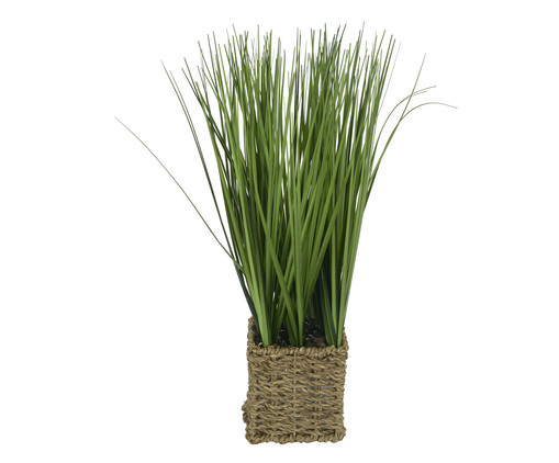 Folha Artificial com Pote Grass Class - Verde, Verde | WestwingNow