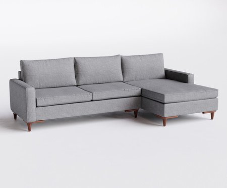 Sofá Sivas com Chaise Esquerda II Cinza | Westwing