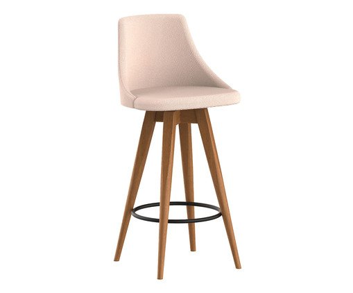 Banqueta Giratória Nini - Creme, Creme e Branco | WestwingNow