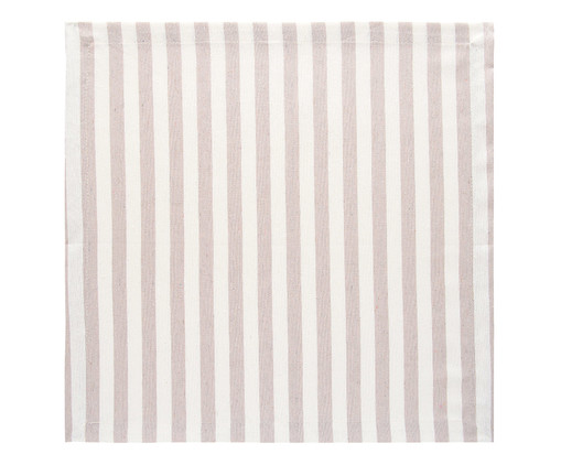 Guardanapo Eco Listras Caqui - 45X45cm, Branco | WestwingNow