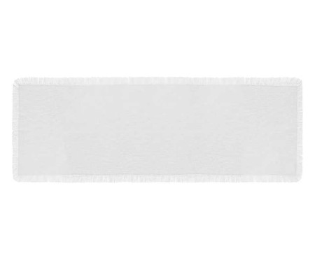 Caminho de Mesa Coloratta Franja Branca - 45X170cm