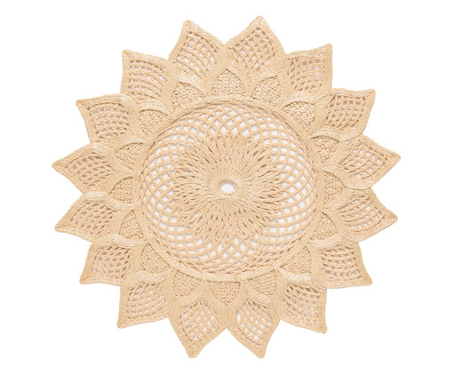 Lugar Americano Brazil Nature Mandala Palha - 45cm, Branco | WestwingNow