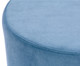 Puff em Veludo Harlow Slim - Azul Nuvem, Colorido | WestwingNow