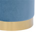 Puff em Veludo Harlow Slim - Azul Nuvem, Colorido | WestwingNow