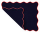 Lugar Americano em Linho Azul Marinho Bordado Vermelho, Azul | WestwingNow