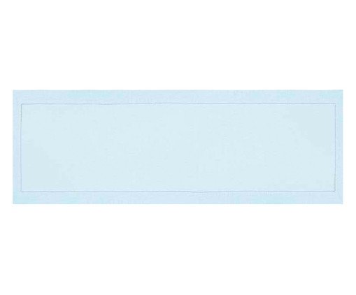 Caminho de Mesa Coloratta Ponto Ajour Azul Sereno - 45X1,7cm, Branco | WestwingNow