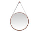 Espelho de Parede Redondo com Alça Adnet Strap - Marrom, Marrom | WestwingNow