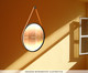 Espelho de Parede Redondo com Alça Adnet Strap - Preto e Caramelo, Colorido | WestwingNow
