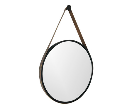 Espelho de Parede Redondo com Alça Adnet Strap - Preto | WestwingNow