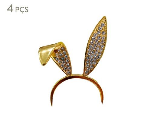 Jogo de Porta-Guardanapos - Dourado, Dourado | WestwingNow