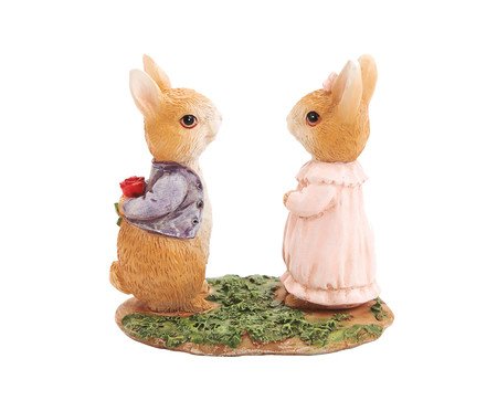 Adorno Casal Coelhos Ternura Colorido | Westwing