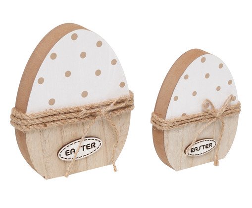 Jogo de Enfeites Ovos Bright Bege, Bege | WestwingNow