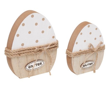 Jogo de Enfeites Ovos Bright Bege | Westwing