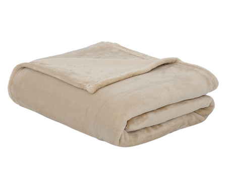 Cobertor Toque de Seda Malha de Urdume 300g  Sweet Dreams - Bege