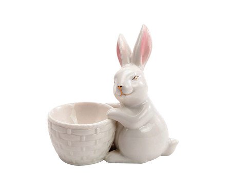 Adorno Coelho com Cesta Lenore Branco | Westwing